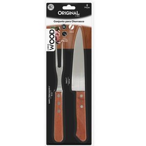 Kit Churrasco Wood com 2 Peças - 000457 - ORIGINAL