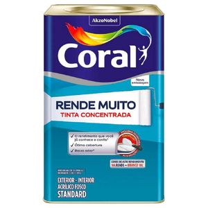 Tinta Acrílica Fosca Rende Muito Branco Gelo 16 Litros - 5761834 - CORAL