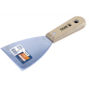 Espátula de Aço Inox com Cabo de Madeira 2.1/2"" - 62153010 - PINCÉIS TIGRE