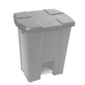 Lixeira Plástico Quadrado com Pedal de 30 Litros Cinza - P30C - JSN