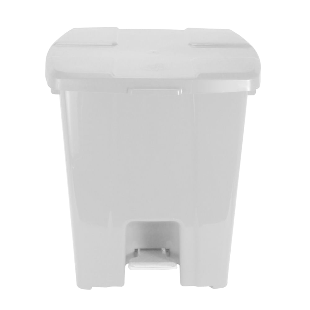 Imagem do produto Lixeira Plástico Quadrado com Pedal de 30 Litros Branco - P30B - JSN