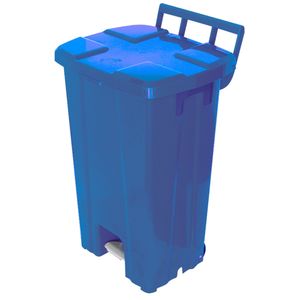 Lixeira Plástico Quadrado com Pedal de 100 Litros Azul - P100A - JSN