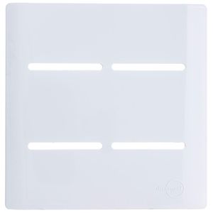 Placa 4x4 para 4 Interruptores + Suporte Branco da Linha Novara - 1100-56 - DICOMPEL
