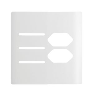Placa 4x4 para 3 Interruptores e 2 Tomadas + Suporte Branco da Linha Novara - 1100/104 - DICOMPEL