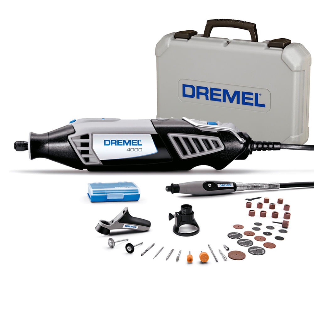 Imagem do produto Micro Retífica 4000 220 Volts com 3 Acoplamentos, 36 Acessórios e Maleta - F0134000NC000 - DREMEL