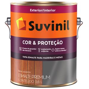 Tinta Esmalte Sintético Cor e Proteção Brilhante Para Madeira e Metal 3,6 Litros Gelo - 53376974 - SUVINIL