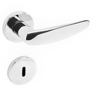 Conjunto de Fechadura 515P em Zamac Interna ST2-55 Roseta 327 de Inox Cromado - 28304008-5 - LA Fonte