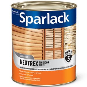 Verniz Sparlack Neutrex Para Madeiras e Paredes de Alvenaria Castanho Avermelhado 900ml - SPARLACK