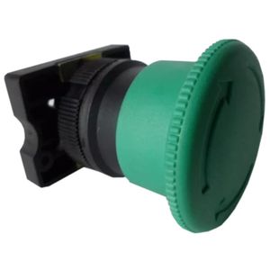 Botão de Retenção Tipo Soco Girar para Destravar Verde 40mm - SPFN2R4 - STECK