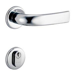 Conjunto de Fechadura 235 em Zamac Externa ST1 40 Roseta 323 em Inox Cromado - 18011008-0 - LA FONTE