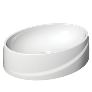 Cuba de Apoio Oval para Mesa 44cmx33,5cm OA-02 Branca - 7713068 - LORENZETTI