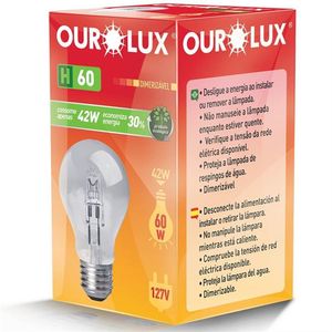 Lâmpada Ecológica Halógena H100 Clara 70W 220V - 02135 - OUROLUX