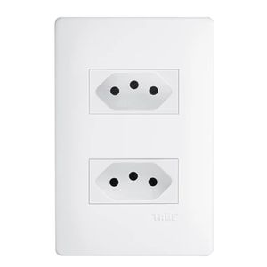 2 Tomadas 20A 250 Volts com Placa Habitat - 2310 - FAME
