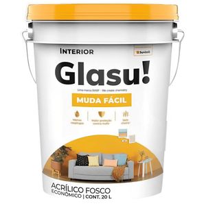 Tinta Acrílica Muda Fácil Branco 20 Litros Glasu - 50531105 - SUVINIL