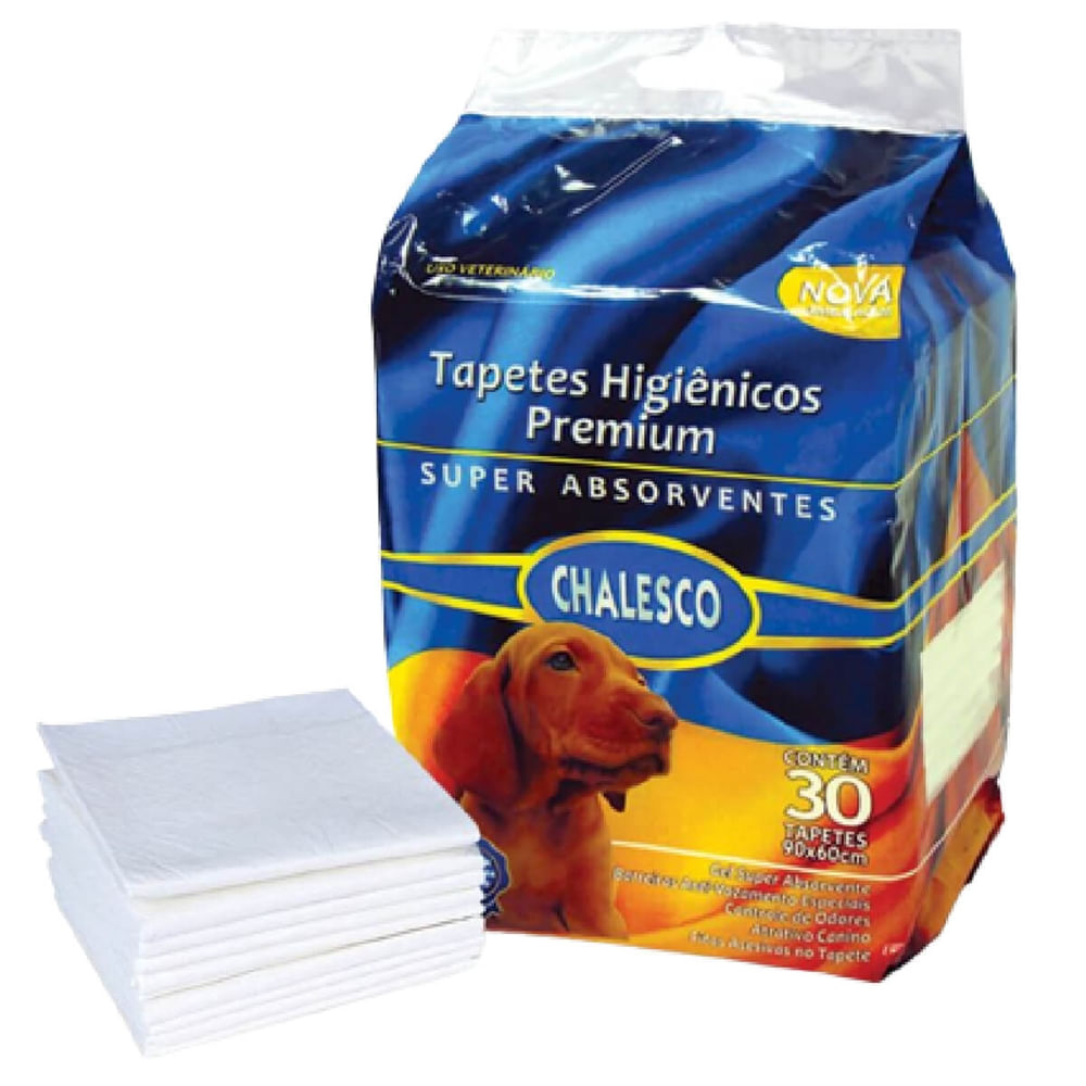 Imagem do produto Tapete Higiênico para Pets 90x60cm com 30 Unidades - 70330 - CHALESCO