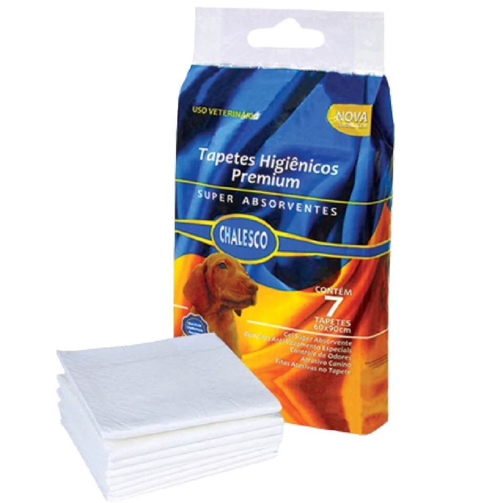 Imagem do produto Tapete Higiênico para Pets 90x60cm com 7 Unidades - 70331 - CHALESCO