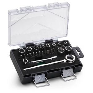 Jogo de Soquetes Sextavado crV 25 Peças 1/4"" - 234410IBJ - BELZER