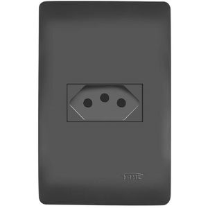 Conjunto Tomada 2P+T 10 Amperes Habitat Black - 4052 - FAME