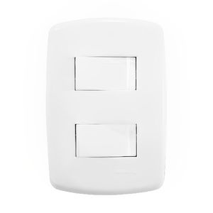 2 Interruptores Simples com Placa Branca - DC-8100/5 - DICOMPEL