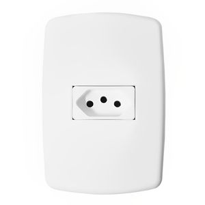 Tomada Universal 2P+T 10A com Placa - DC-8100/25 - DICOMPEL