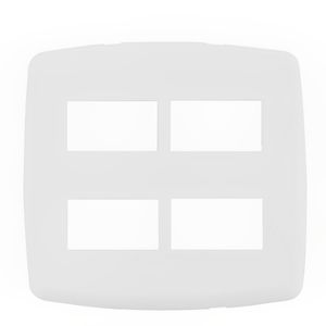 Placa 4x4 4 Modulos com Suporte Branco - DC-8100/42 - DICOMPEL