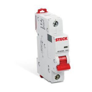 Disjuntor DIN Monopolar com Curva C de 4 Ampères - SDD61C04 - STECK