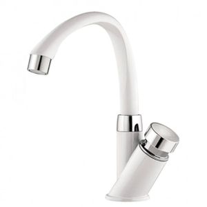 Torneira para Lavatório de Mesa Bica Alta Móvel 1/2"" Branco Cromo - 300000654 - TIGRE