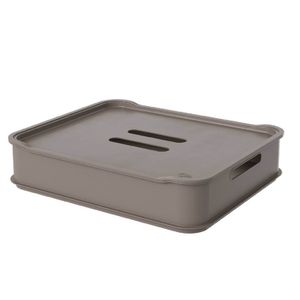 Cesta Maxi com Tampa Warm Gray Fit - 10798/0126 - COZA