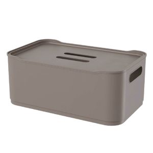 Cesta Grande com Tampa Warm Gray Fit - 10797/0126 - COZA