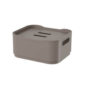 Cesta Pequena com Tampa Warm Gray Fit - 10796/0126 - COZA