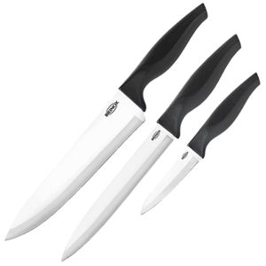 Conjunto de Facas com 3 Peças Cross Preto - 2556/309 - BRINOX