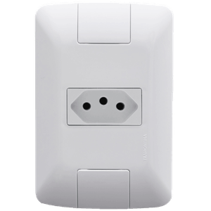 Conjunto Aria Branco 4x2 com 1 Tomada 2P+T de 10 Ampères e 250 Volts - 57241010 - TRAMONTINA