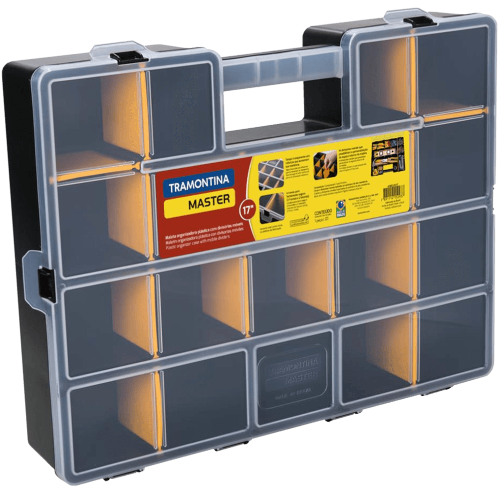 Imagem do produto Maleta Organizadora Plástica 17"" com Divisórias - 43805017 - TRAMONTINA