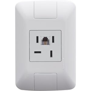 Conjunto de Tomada para Telefone 4P+RJ 11 Aria - 57241018 - TRAMONTINA
