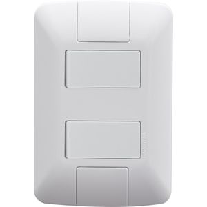 Conjunto 4x2 com 2 Interruptores de 6 Ampères e 250 Volts Aria Branco - TRAMONTINA