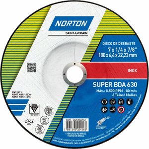 Disco de Desbaste BDA 630 180x6,4x22,23mm - 66252842943 - NORTON