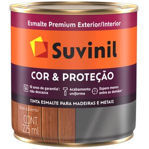 Tinta Esmalte Sintético Cor e Proteção Brilhante para Madeira e Metal 225ml Vermelho - 53382221 - SUVINIL
