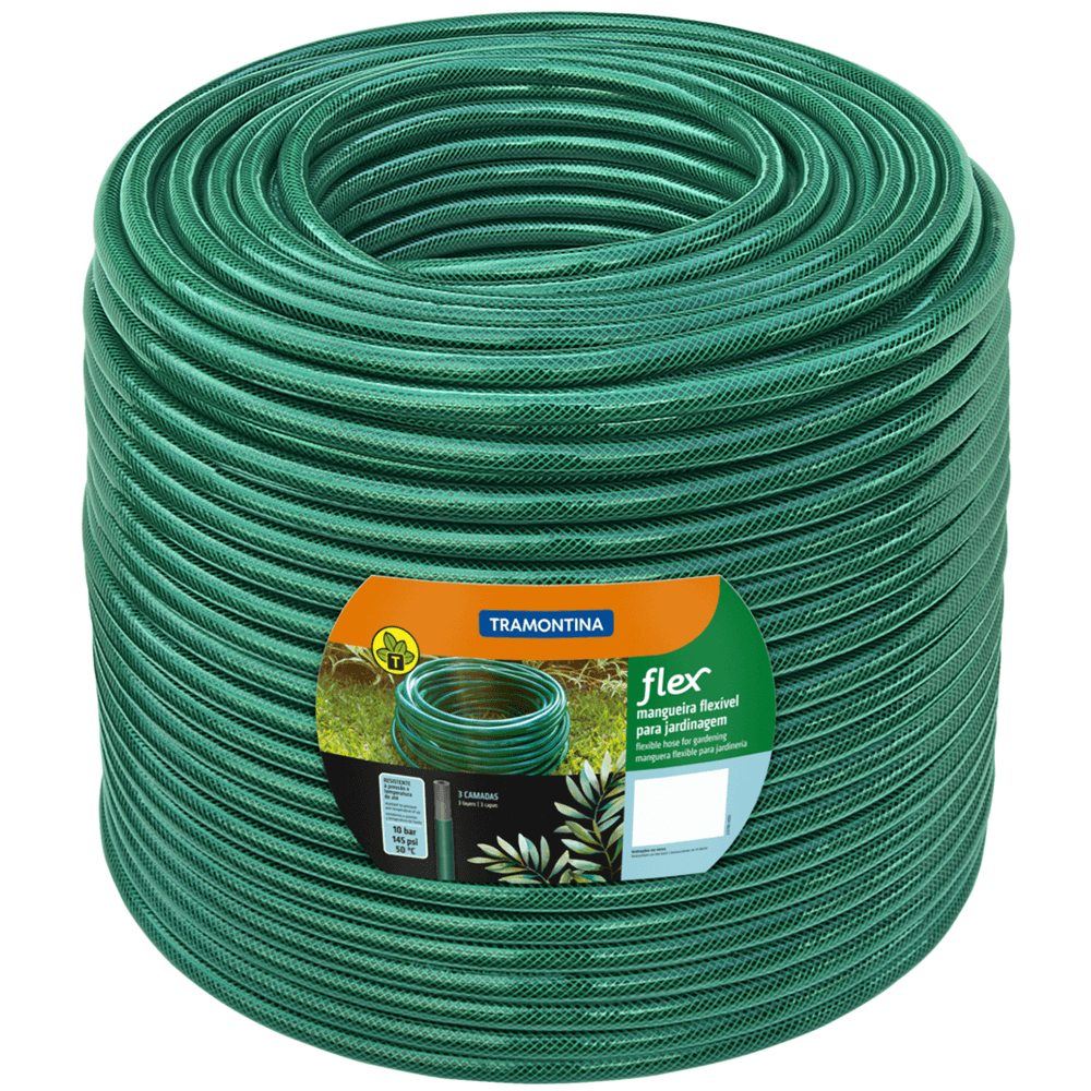 Imagem do produto Mangueira Flexível Verde sem Engate com 50 Metros - 79170500 - TRAMONTINA