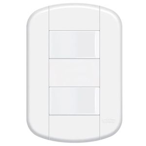 Conjunto de 2 Interruptores Simples 16A/250 Volts - Distanciado - Blanc Mais - 11139104 - FAME