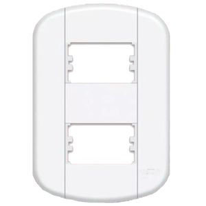 Placa 4x2"" - 2 Módulos Distanciados Blanc Mais - 11439380 - FAME