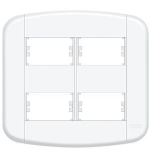 Placa 4X4"" - 4 Módulos Distanciados Blanc Mais - 11439430 - FAME