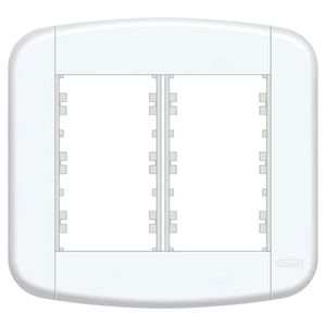 Placa 4X4"" - 6 Módulos Blanc Mais - 11439440 - FAME