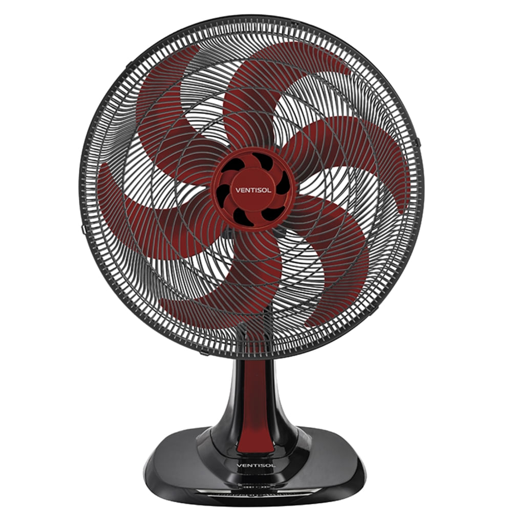 Imagem do produto Ventilador de Mesa Turbo com 6 Pás 40cm Vermelho 220 Volts Premium - 10027 - VENTISOL
