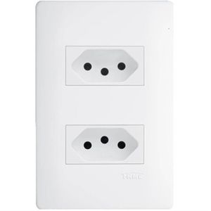 2 Tomadas 2P+T 10A 250 Volts Distanciadas Habitat - 2309 - FAME