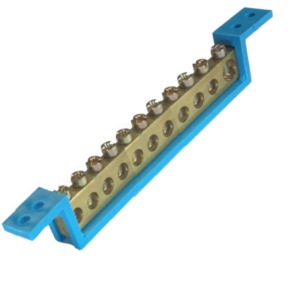 Imagem do produto Barramento Neutro 11 Terminais Azul Fixo 89,0E - SBN11 - STECK