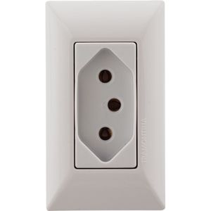 Conjunto para Móvel 1 Tomada 2P+T 20 A Aria Branco - 57241103 - TRAMONTINA