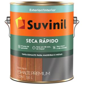 Tinta Esmalte Brilhante Seca Rápido 3.6 Litros Marfim Nobre - 53704675 - SUVINIL