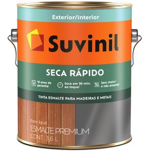 Tinta Esmalte Brilhante Seca Rápido 3.6 Litros Platina - 53699428 - SUVINIL