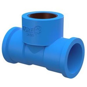 Tê de Redução 90º Graus Soldável com Bucha de Latão na Bolsa Central 32mmx3/4"" - 35308385 - TIGRE