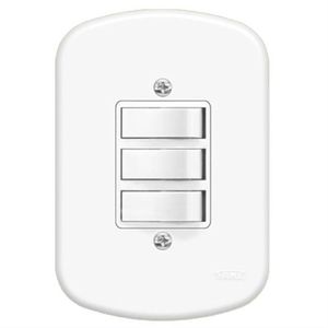 Interruptor Embutir 3 Paralelas com Placa Série Blanc - 0657 - FAME